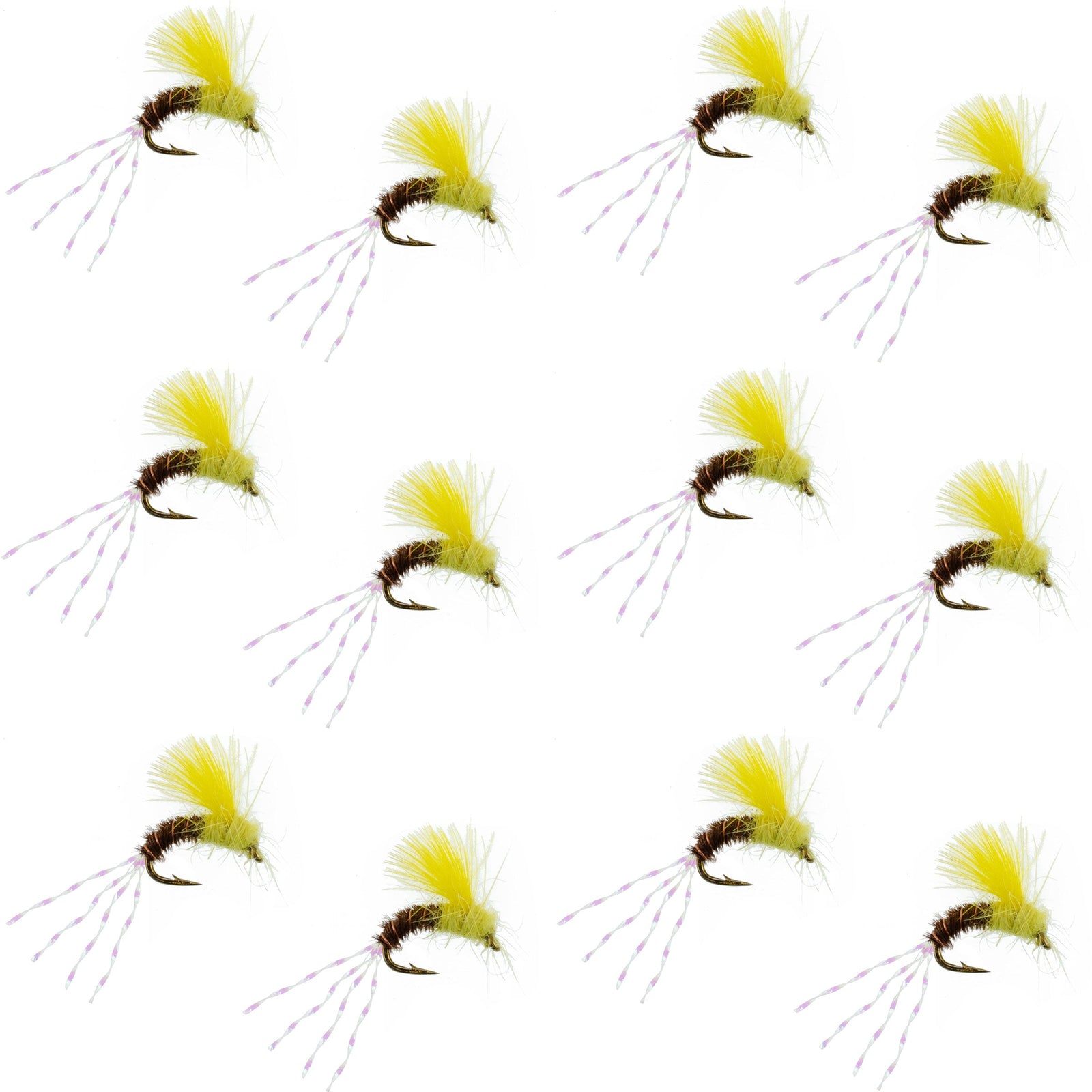 CDC Pale Morning Dun Emerger PMD Wet Fly Fishing Fly - 1 Dozen Flies Hook Size 18