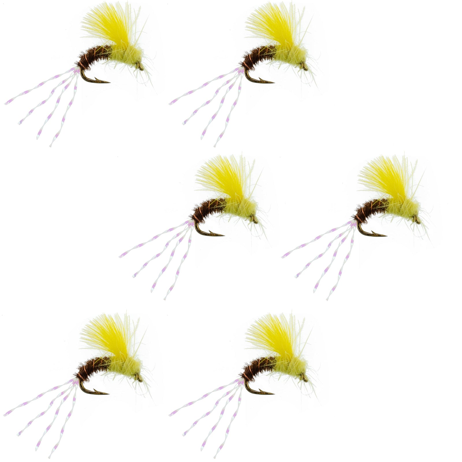 CDC Pale Morning Dun Emerger PMD Wet Fly Fishing Fly - 6 Flies Hook Size 16
