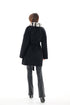 Genuine  French Orylag Fur Italian Cashmere Wool Coat 85cm