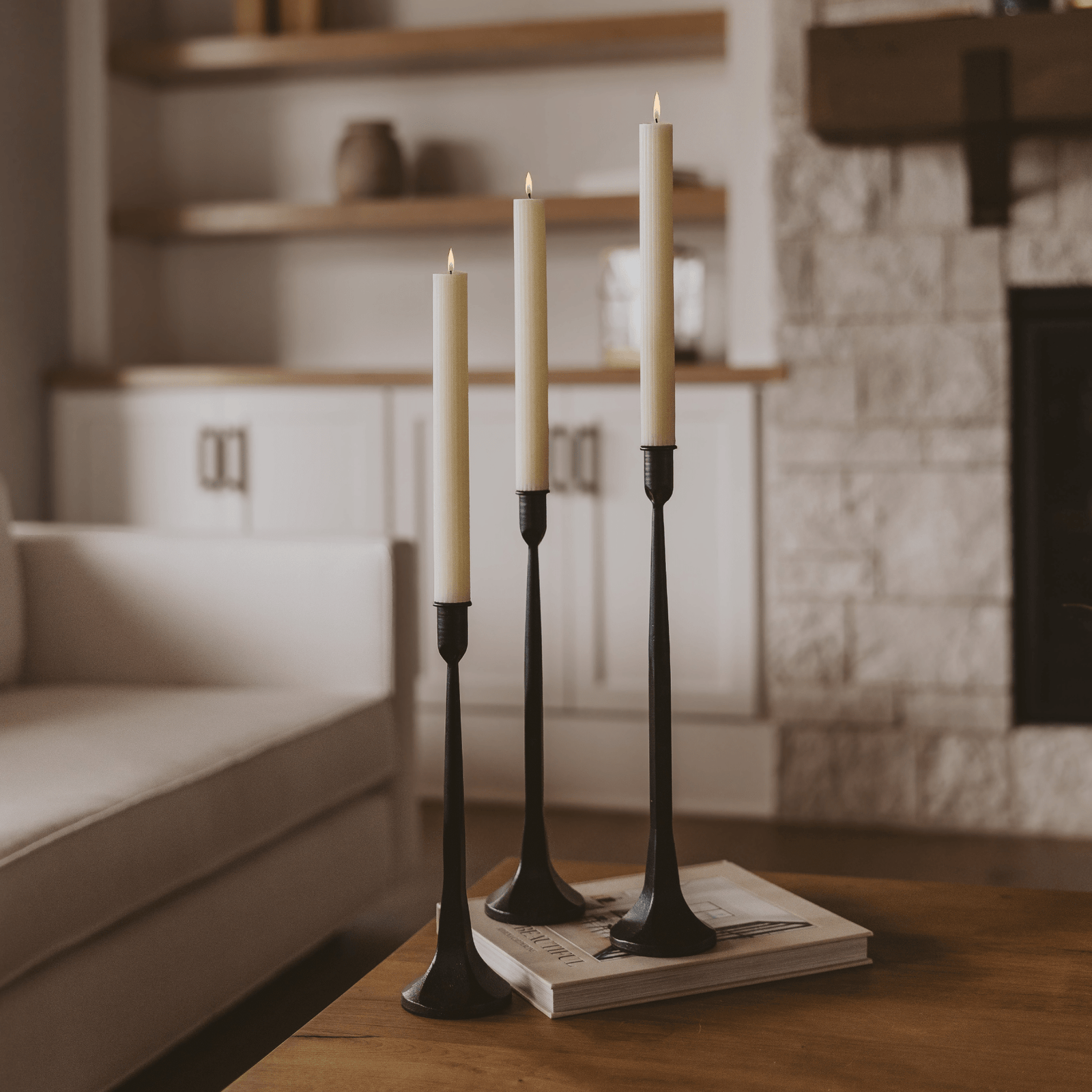 Cast Iron Taper Candle Holders