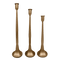 Gold Cast Iron Taper Candle Holders