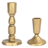 Gold Cast Iron Taper Candle Holders - Set of 2