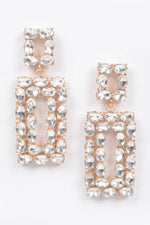 CHELSEA Crystal Color Pop Rectangle Earrings: NYFW BYMANYC ® New York
