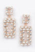 CHELSEA Crystal Color Pop Rectangle Earrings: NYFW BYMANYC ® New York