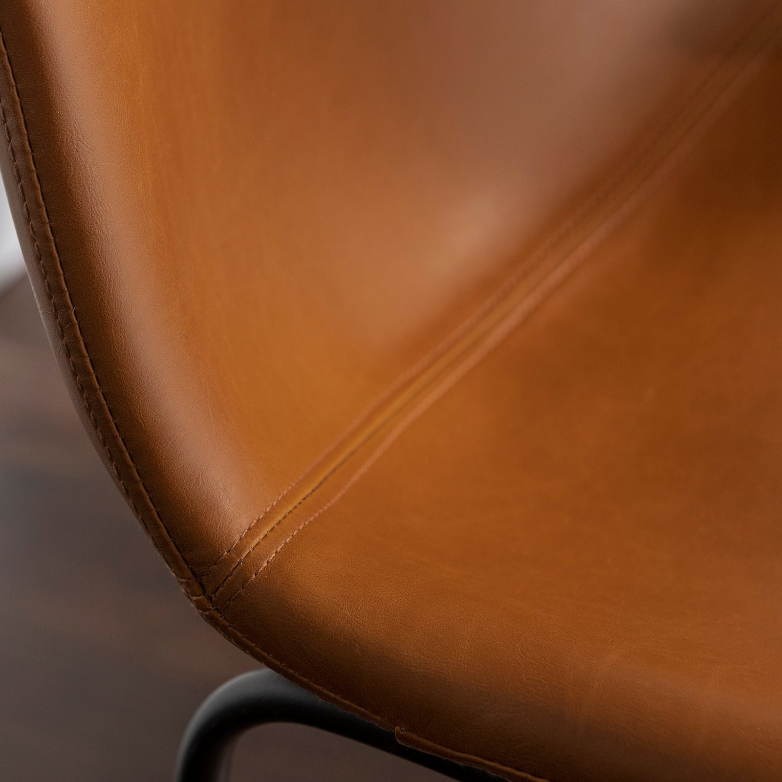 Faux Leather Counter Stools Set of 2