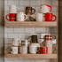 Holiday Greenery 14 oz Gold Handle Coffee Mug