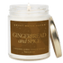 Gingerbread and Spice Soy Candle - Clear Jar - 9 oz