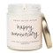Happy Anniversary Soy Candle - Clear Jar - 9 oz (Palo Santo Patchouli)