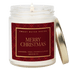 Merry Christmas Soy Candle - 9 oz Clear Jar (Christmas)