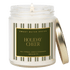 Holiday Cheer Soy Candle - 9 oz Patterned Clear Jar