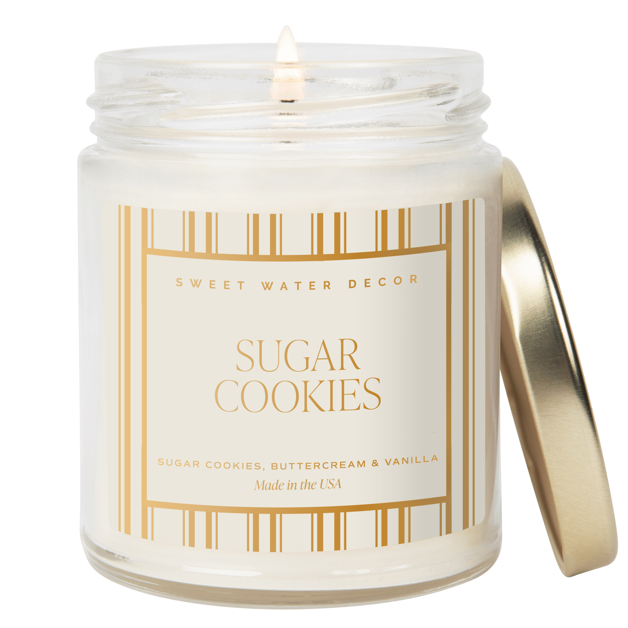 Sugar Cookies Soy Candle - 9 oz Patterned Clear Jar