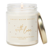 With Love Soy Patterned Candle - Clear Jar - 9 oz