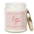 Love You Soy Patterned Candle - Clear Jar - 9 oz