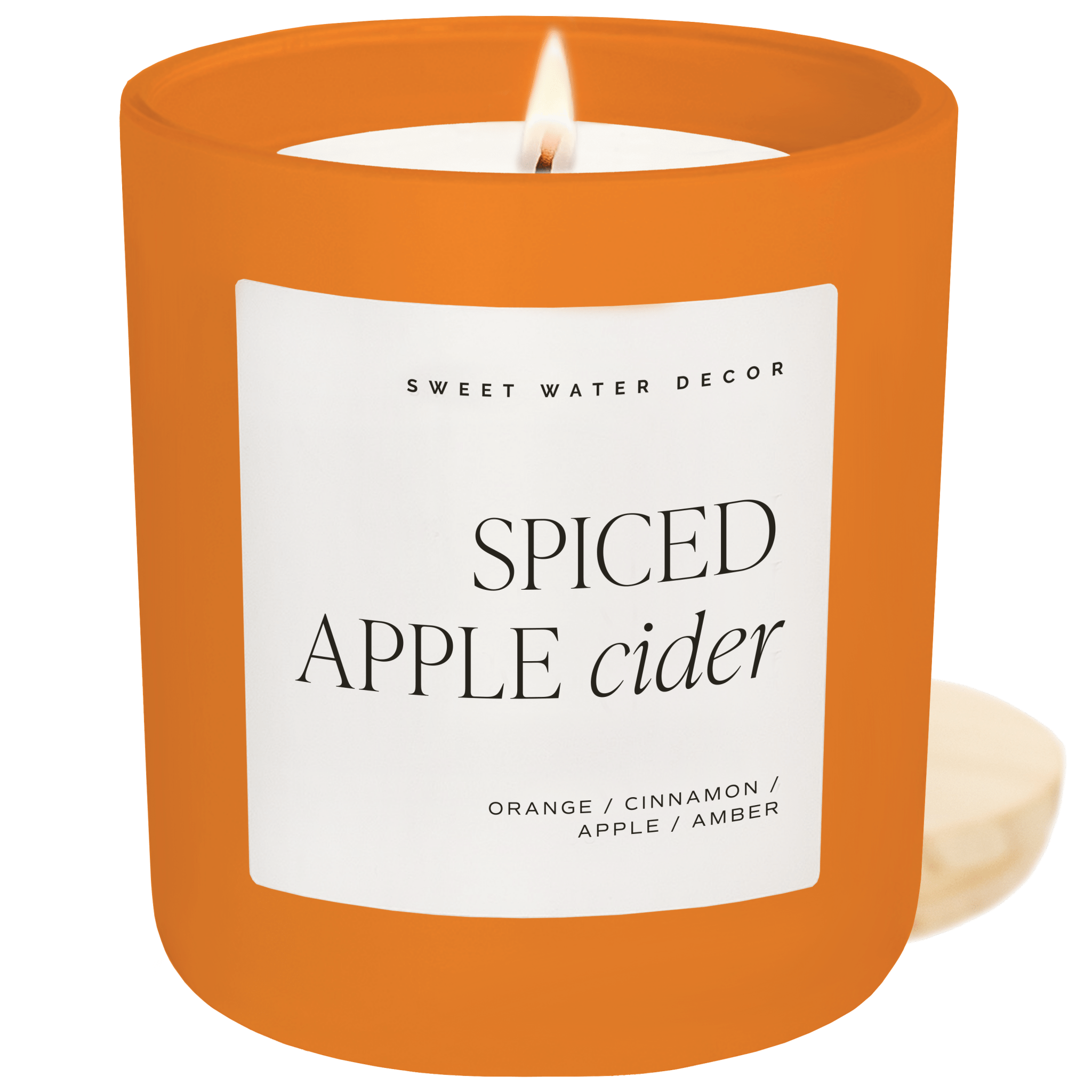 Spiced Apple Cider Soy Candle - Orange Matte Jar - 15 oz