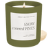 Snow Covered Pines Soy Candle - Olive Matte Jar - 15 oz