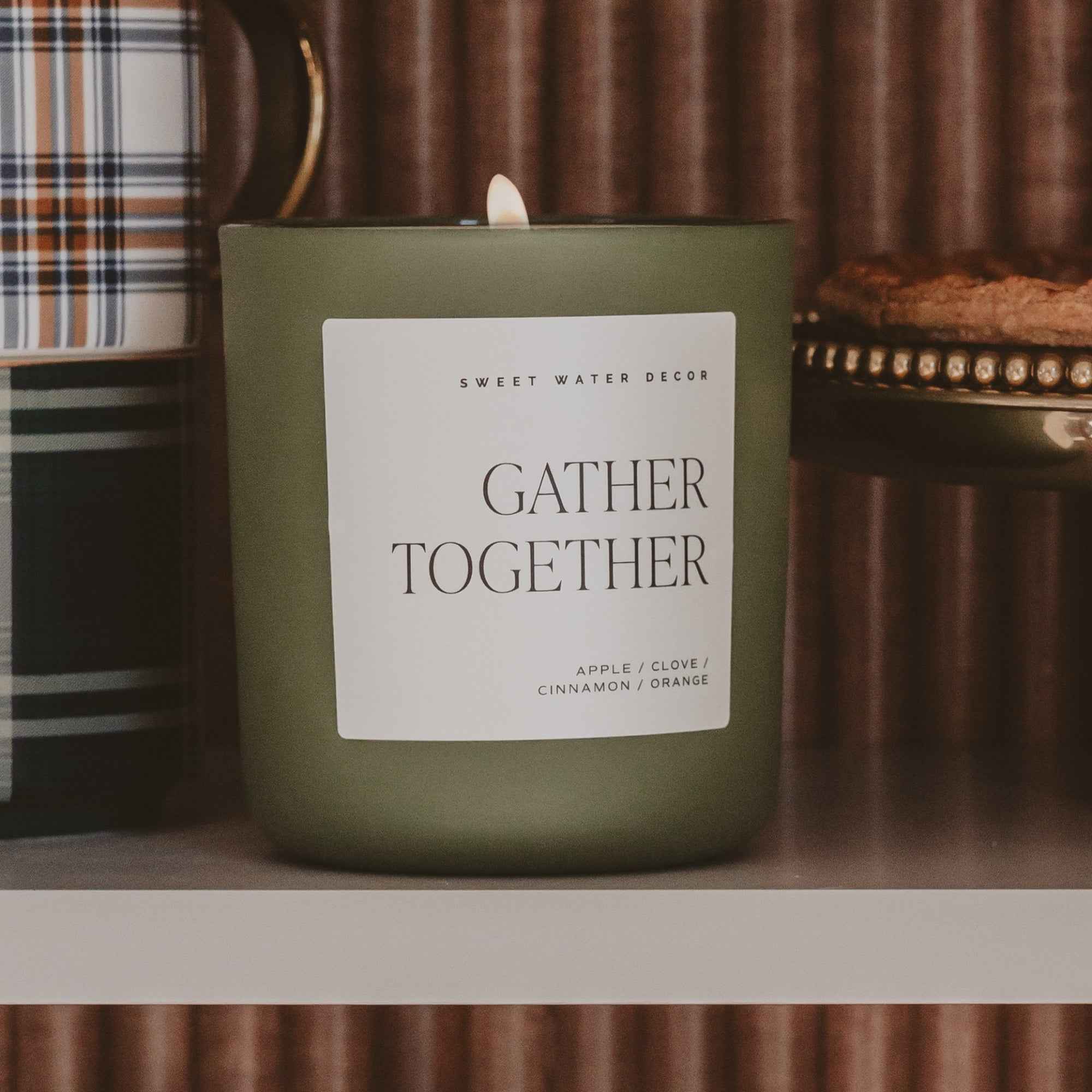 Gather Together Soy Candle - Olive Matte Jar - 15 oz