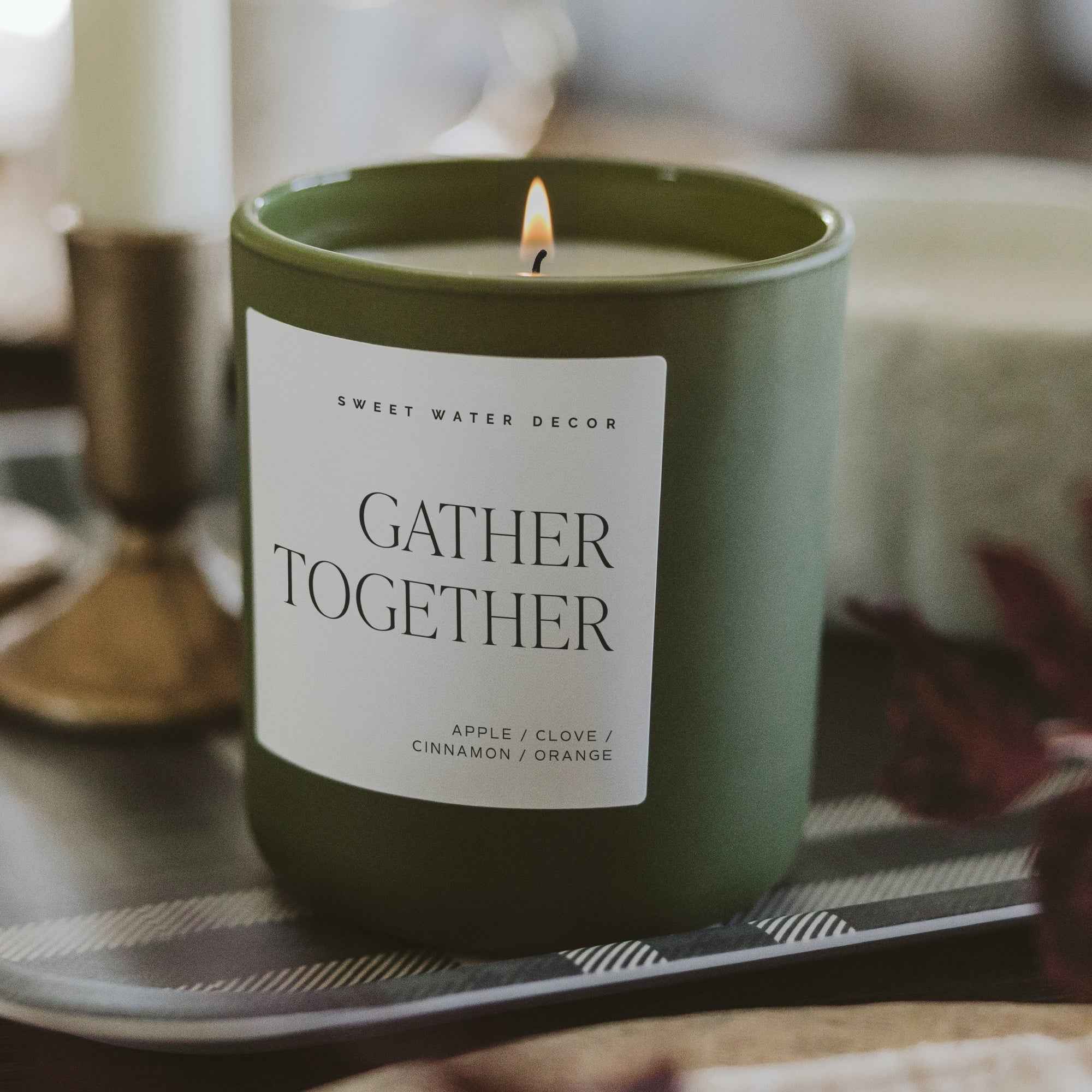 Gather Together Soy Candle - Olive Matte Jar - 15 oz