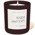 Warm and Cozy Soy Candle - Brown Matte Jar - 15 oz