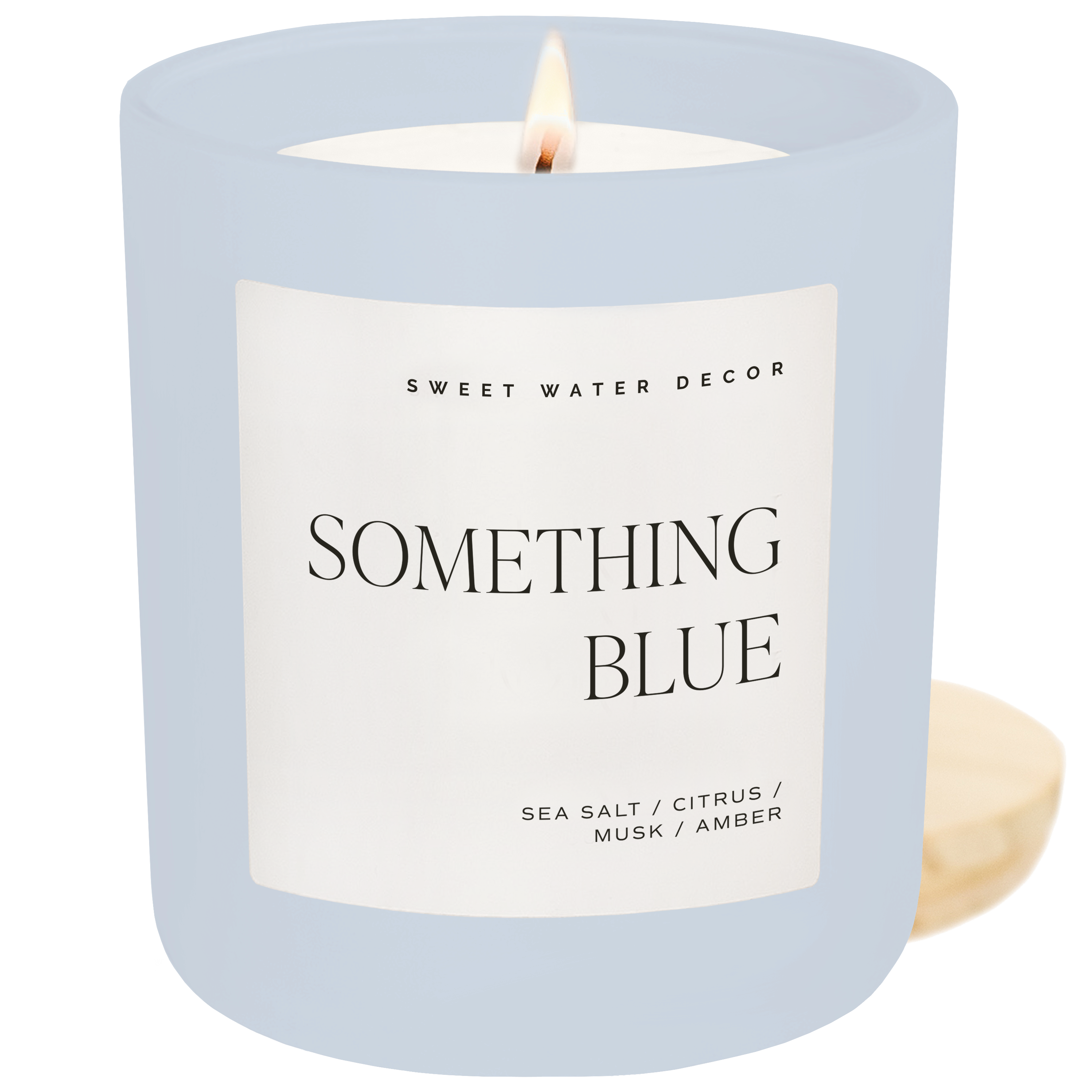 Something Blue Soy Candle - Blue Matte Jar - 15 oz (Salt and Sea)