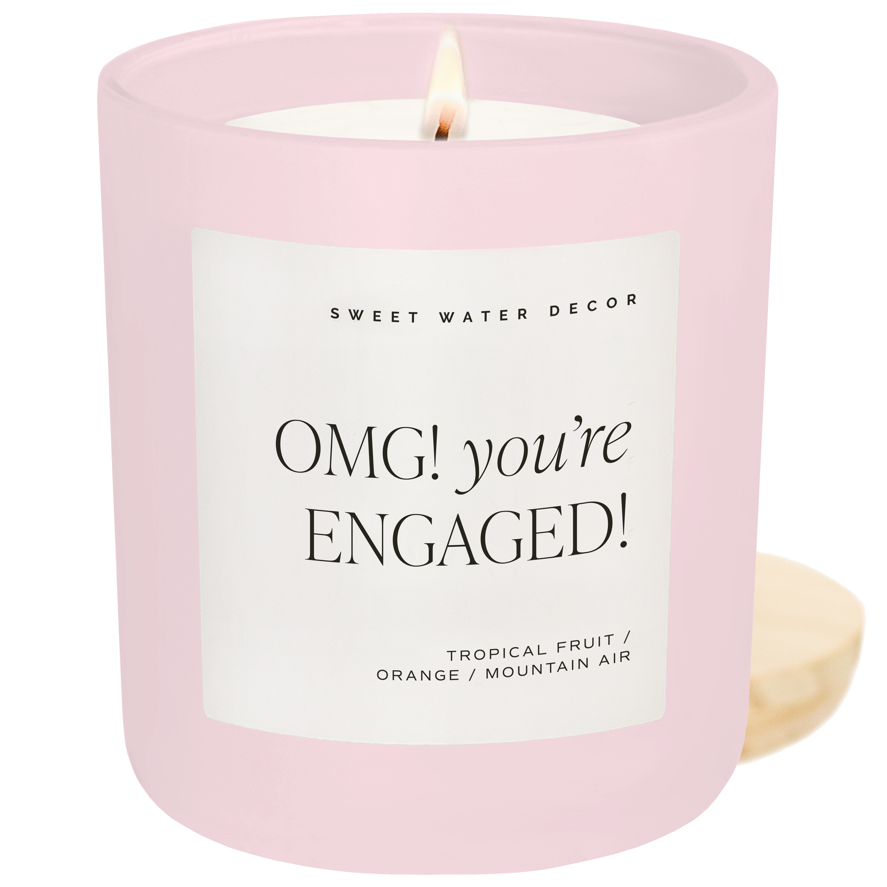 Omg! You're Engaged! Soy Candle - Pink Matte Jar - 15 oz