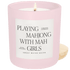 Playing Mahjong with Mah Girls Soy Candle - Pink Matte Jar - 15 oz (Salt and Sea)