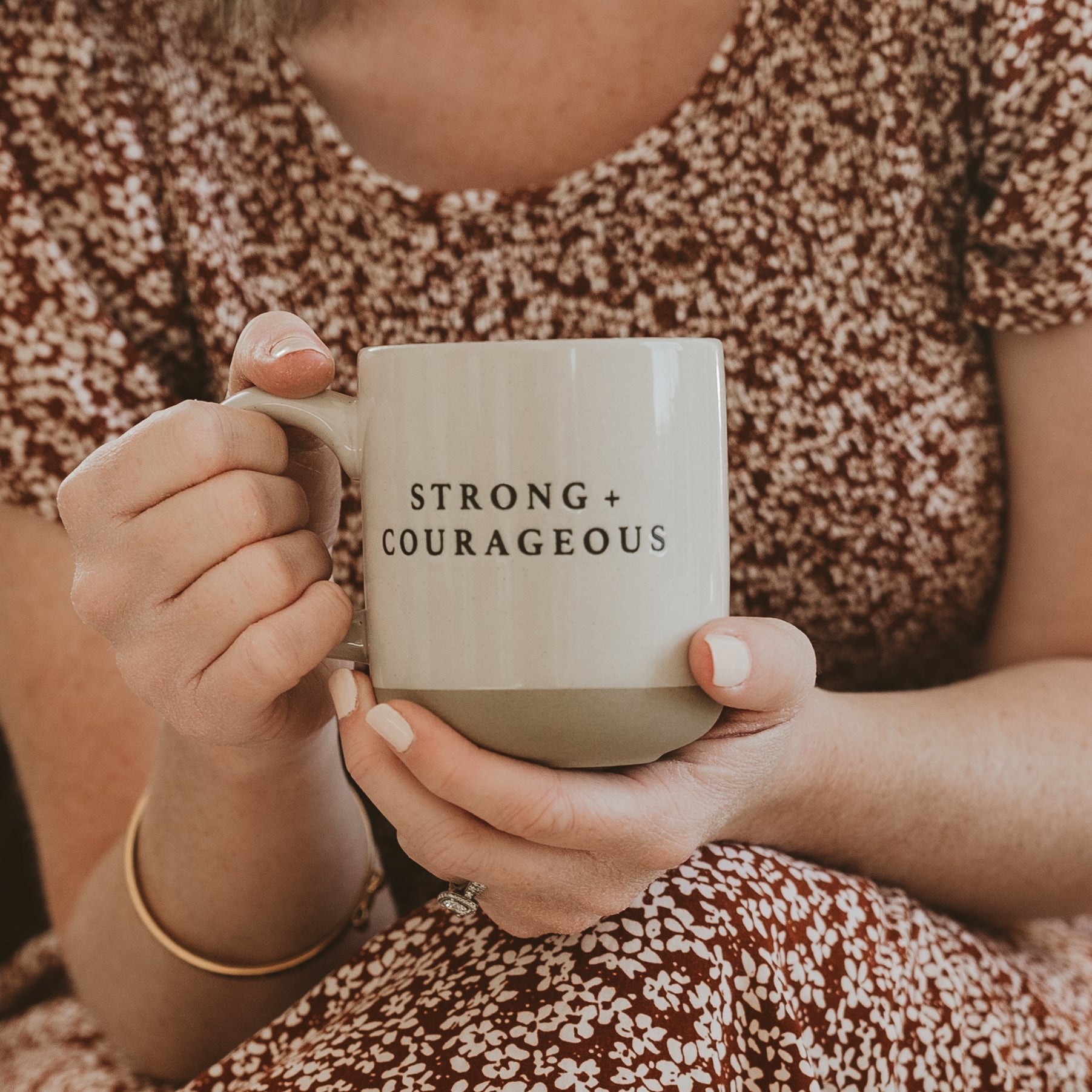 Strong and Courageous 14oz. Stoneware Coffee Mug