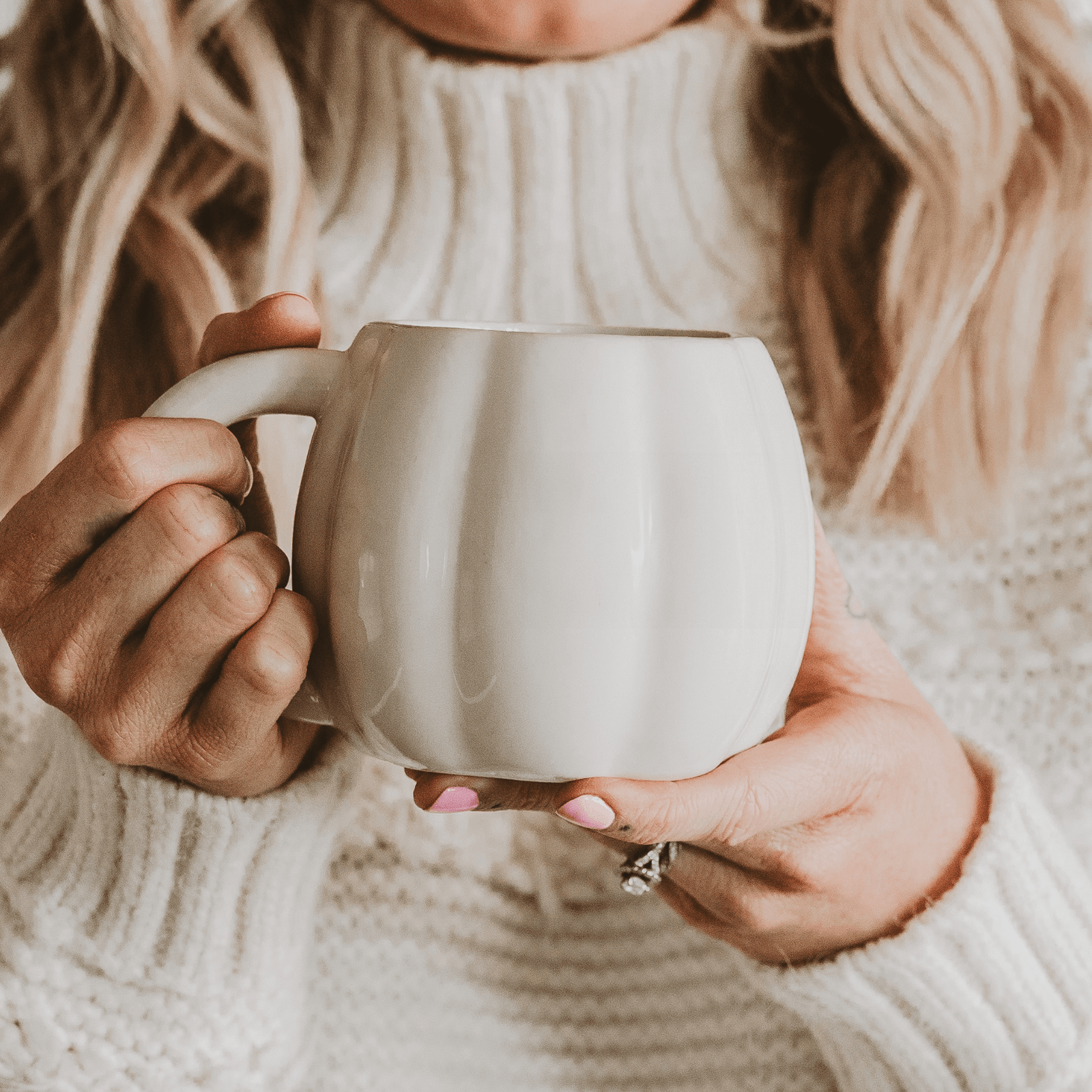 Cream Pumpkin 19oz. Figural Coffee Mug