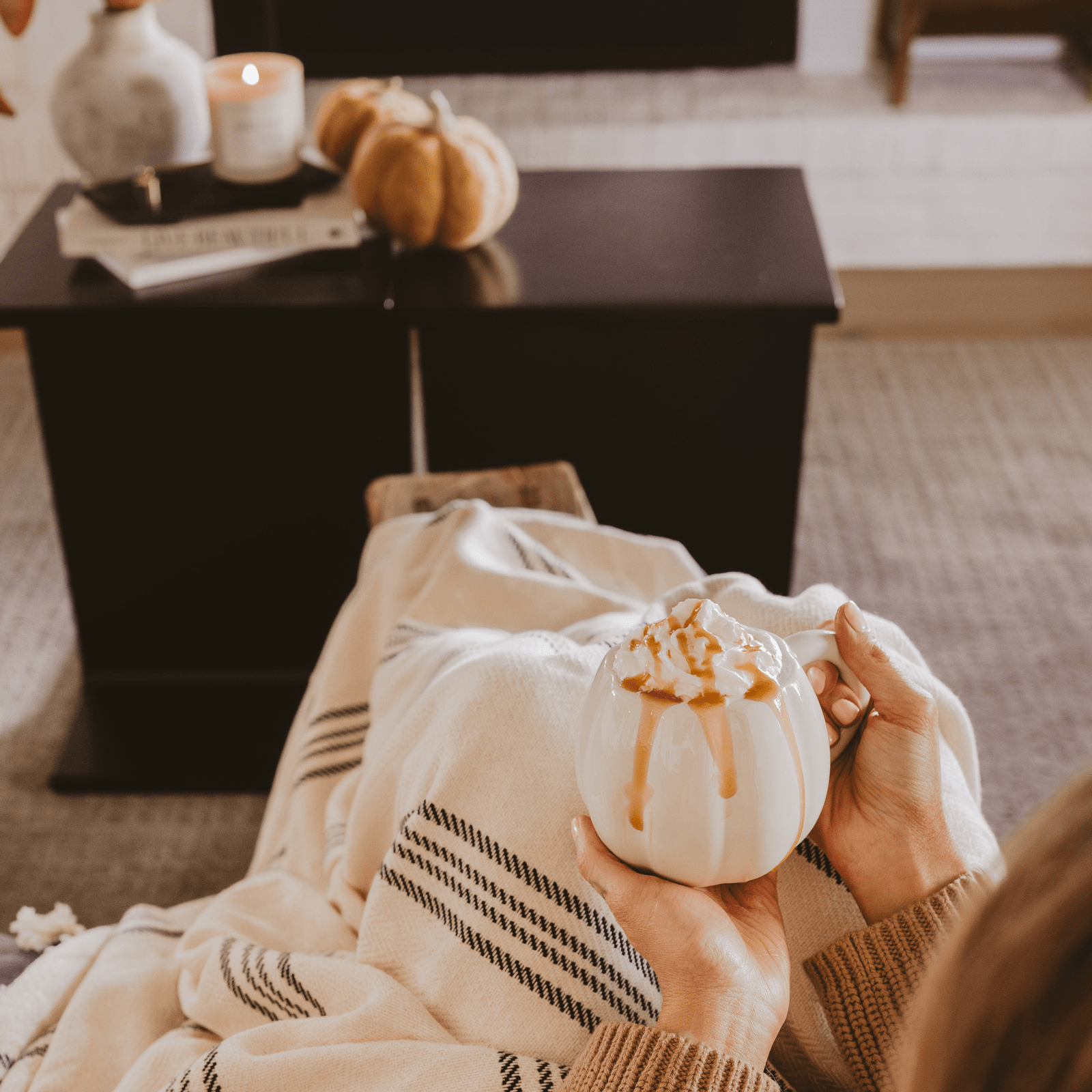 Cream Pumpkin 19oz. Figural Coffee Mug