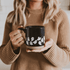 Ghosts 14oz. Black Stoneware Coffee Mug