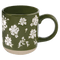Green Floral 14oz. Stoneware Coffee Mug