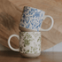 Green Delft 14 oz Stoneware Coffee Mug