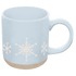 Snowflakes 14oz. Blue Stoneware Coffee Mug