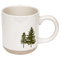Green Trees 14 oz Cream Stoneware Coffee Mug