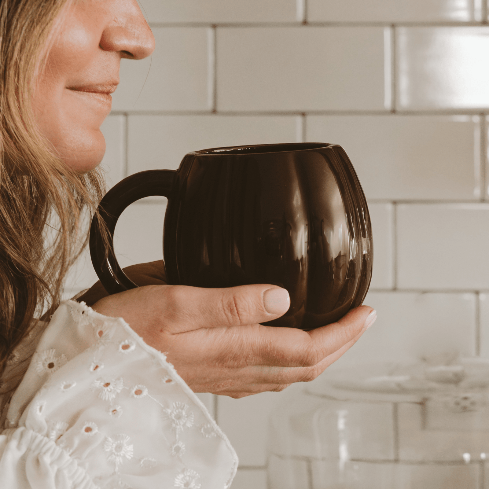 Brown Pumpkin 19oz. Figural Coffee Mug