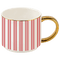 Red Stripe 14 oz Gold Handle Coffee Mug