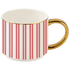 Red Stripe 14 oz Gold Handle Coffee Mug