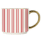 Red Stripe 14oz. Gold Handle Coffee Mug