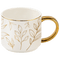 Gold Leaves 14 oz Gold Handle Coffee Mug