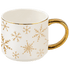 Gold Snowflakes 14 oz Gold Handle Coffee Mug