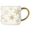 Gold Snowflakes 14oz. Gold Handle Coffee Mug
