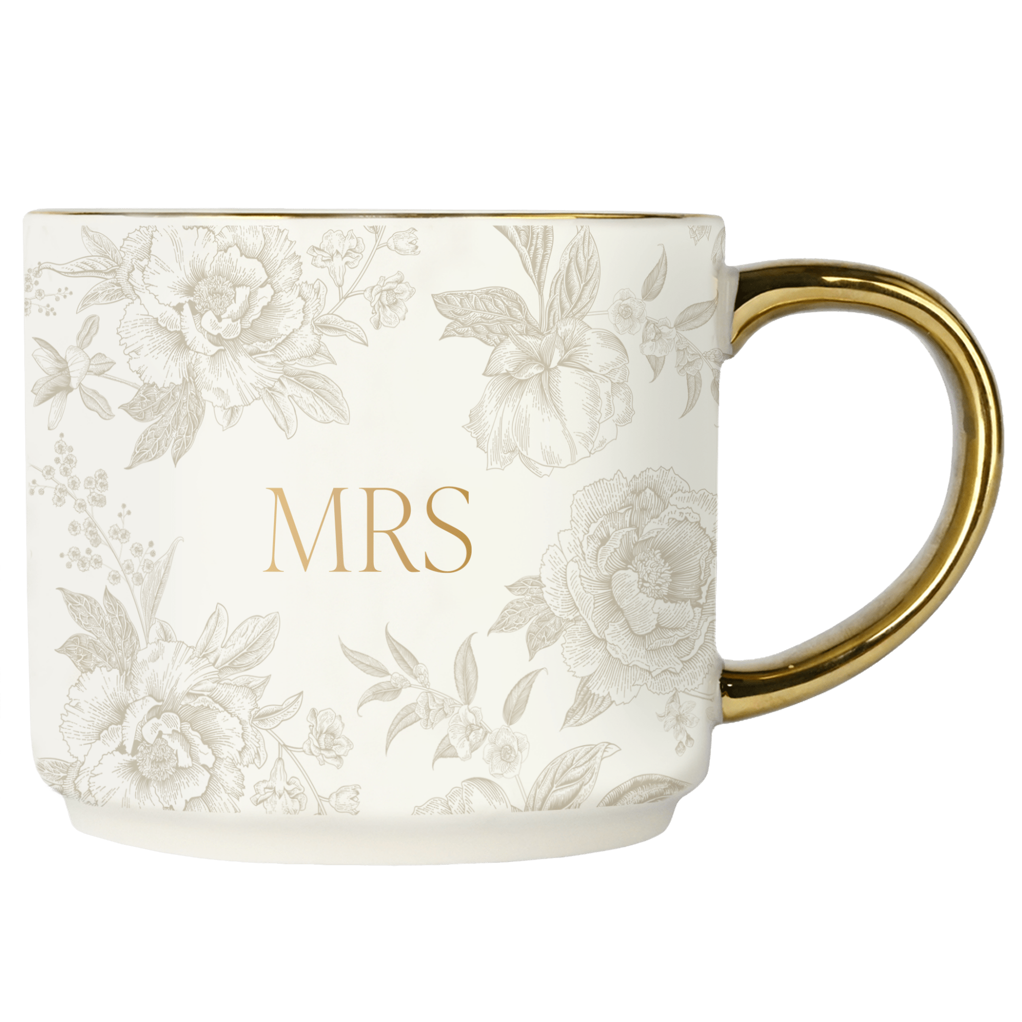 Mrs 14oz. Gold Handle Coffee Mug