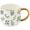 Holiday Greenery 14 oz Gold Handle Coffee Mug