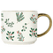 Holiday Greenery 14oz. Gold Handle Coffee Mug