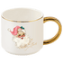 Vintage Santa 14 oz Gold Handle Coffee Mug