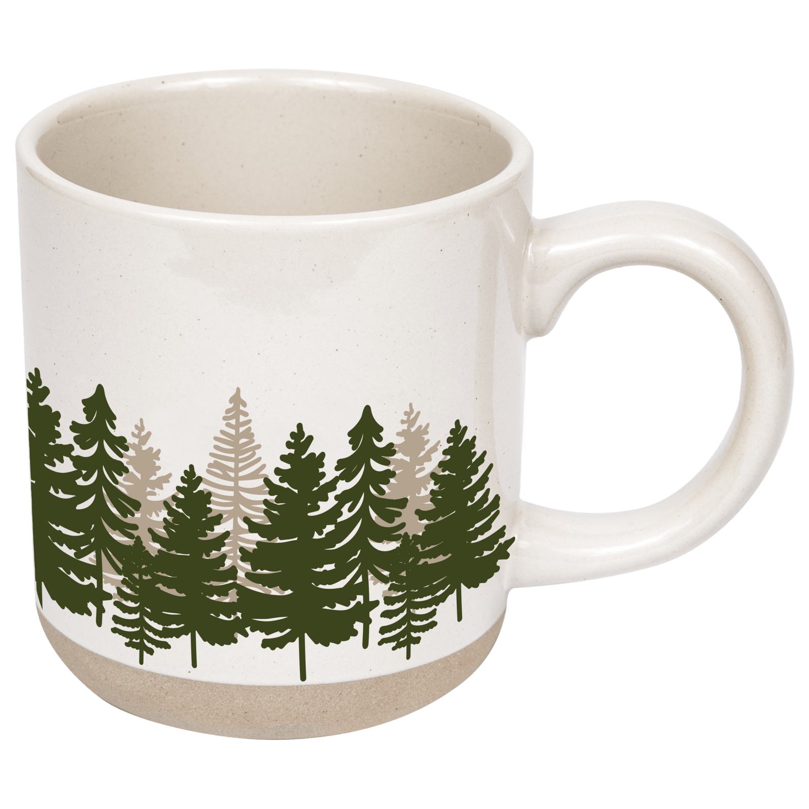 Forest 14 oz Cream Stoneware Coffee Mug