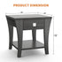 Furniture of America Amity End Table, Gray