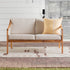 Cologne Modern Solid Wood Outdoor Loveseat