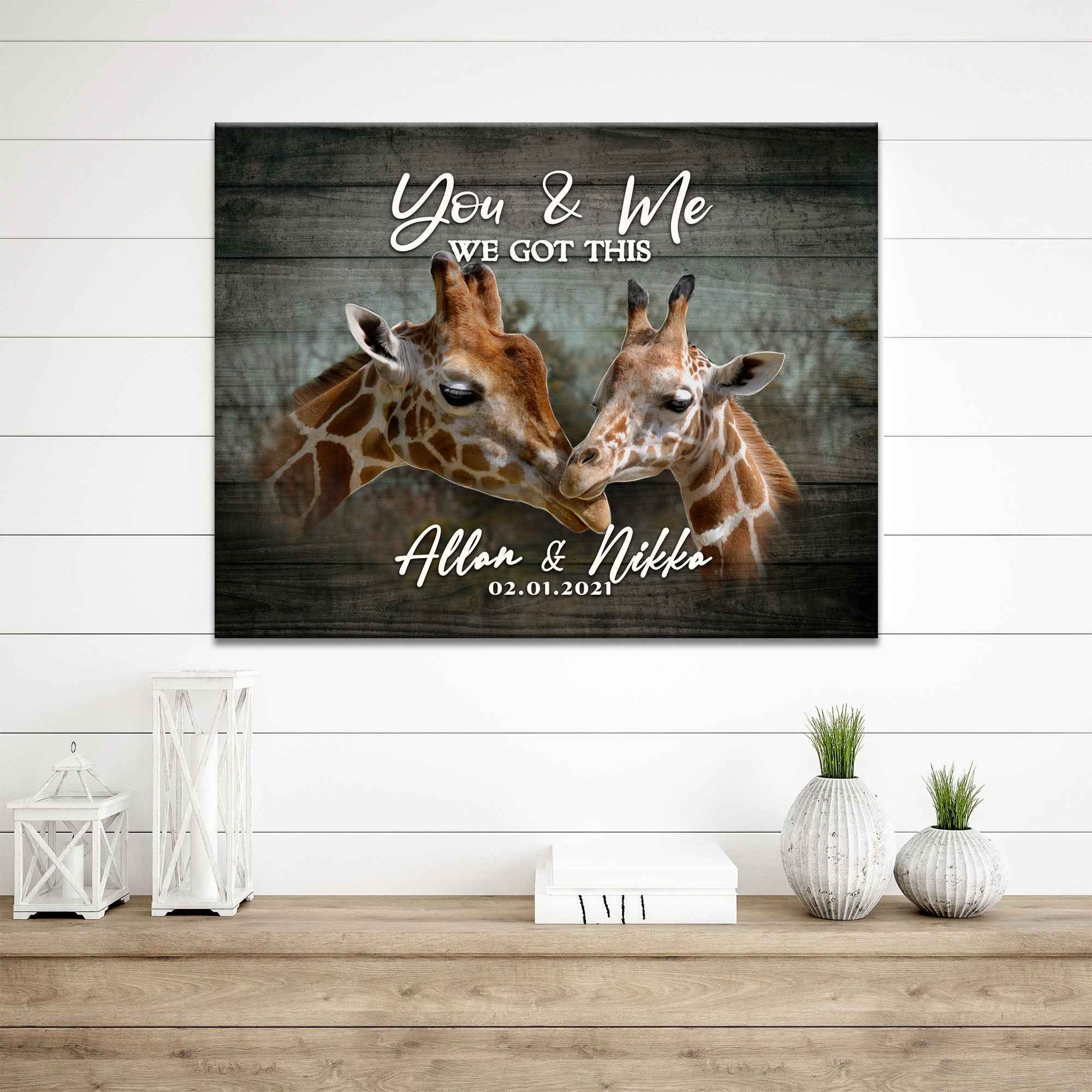We Got This Couple Giraffe Sign