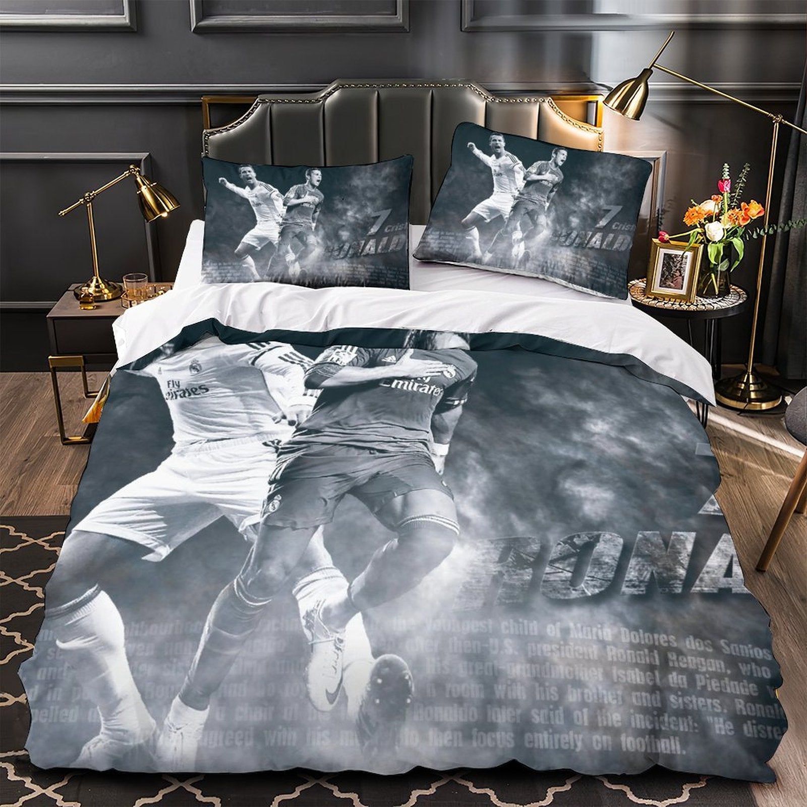 CR7 Cristiano Ronaldo Bedding Set Pattern Quilt Duvet Cover