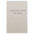 Tan One Line A Day Memory Journal